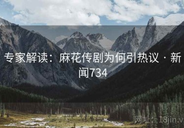 专家解读：麻花传剧为何引热议 · 新闻734