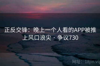 正反交锋：晚上一个人看的APP被推上风口浪尖 · 争议730