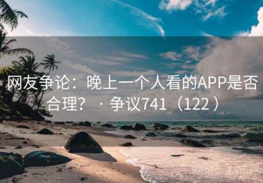 网友争论：晚上一个人看的APP是否合理？ · 争议741（122 ）