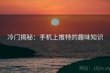 冷门揭秘：手机上推特的趣味知识